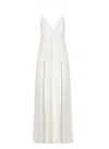Khaite The Nonya V-neck Sleeveless Dress In White