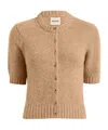 Khaite Nora Cashmere Knit Cardigan In Brown
