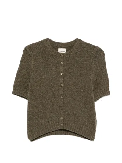 Khaite Nora Cardigan In Brown