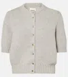 Khaite Nora Cashmere-blend Cardigan In Heather Grey