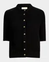 Khaite Nora Cashmere Knit Cardigan In Black