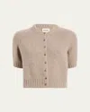 Khaite Nora Cashmere Cardigan In Sepia