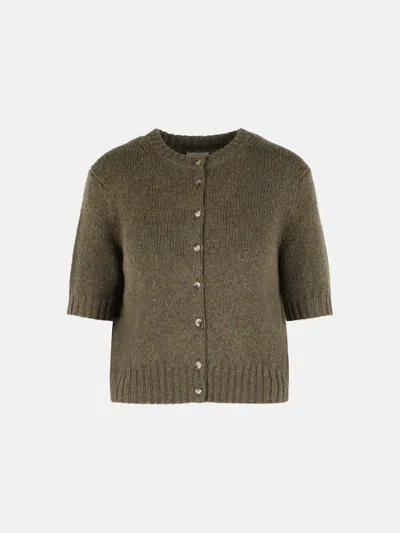 KHAITE 'NORA' GREEN CASHMERE CARDIGAN