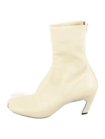 Pre-owned Khaite Normandy Leather Boots In Neutral