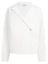 Khaite Ashton Double-breasted Cotton Top In White