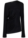 Khaite Black Long-sleeved Top In Black