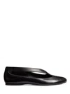 Khaite Asymmetric Cut-out Flat Shoes In Lambskin Leather