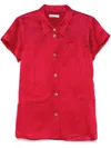 Khaite Womens Raspberry Keefe Sheer Silk Top Xs
