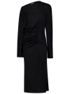 KHAITE NY LONG BLACK VISCOSE JERSEY DRESS