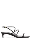 Khaite Loop Kitten Heel Sandal Red Wine In Black