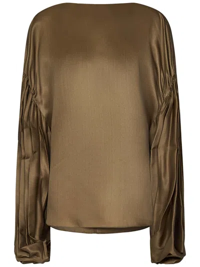 Khaite Ny Quico Blouse In Brown