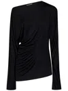 Khaite Black Long-sleeved Top In Black