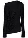 Khaite Black Long-sleeved Top In Black