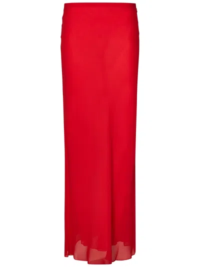 Khaite Ny The Mauva Skirt In Red