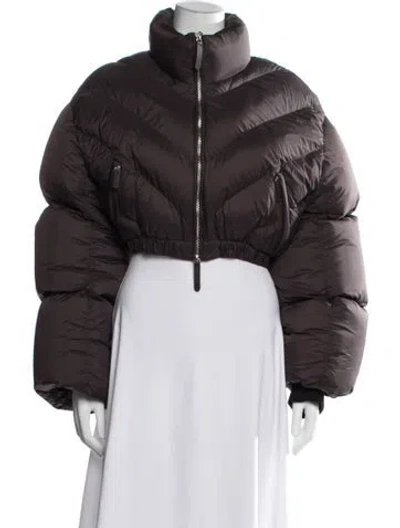 Pre-owned Khaite Nylon Down Jacket In Brown