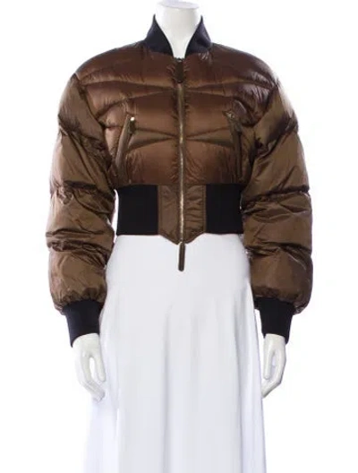 Pre-owned Khaite Nylon Down Jacket In Green