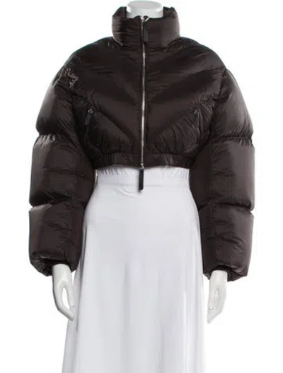 Pre-owned Khaite Nylon Down Jacket W/ Tags In Brown