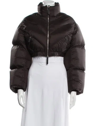 Pre-owned Khaite Nylon Down Jacket W/ Tags In Brown
