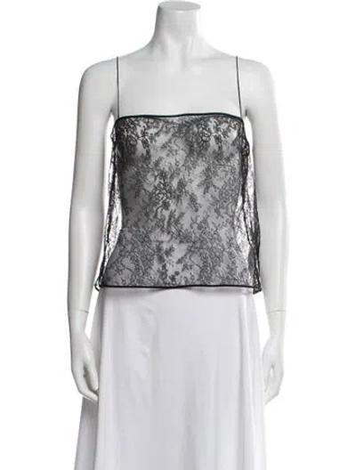 Pre-owned Khaite Nylon Lace Pattern Sweater In Black