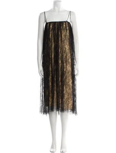 Pre-owned Khaite Nylon Midi Length Dress In Black