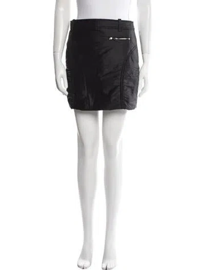 Pre-owned Khaite Nylon Mini Skirt In Black