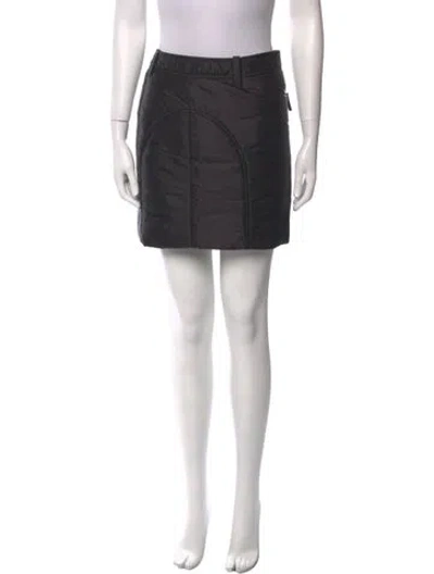 Pre-owned Khaite Nylon Mini Skirt In Black