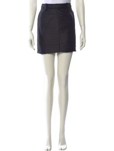 Pre-owned Khaite Nylon Mini Skirt In Black