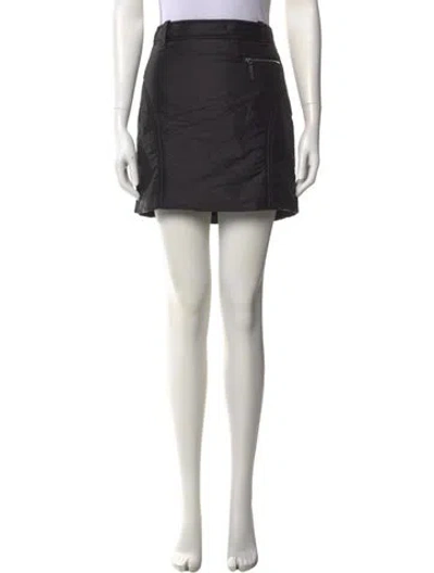 Pre-owned Khaite Nylon Mini Skirt In Black