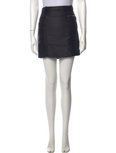 Pre-owned Khaite Nylon Mini Skirt In Black