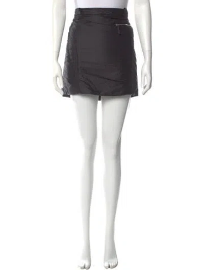 Pre-owned Khaite Nylon Mini Skirt In Black