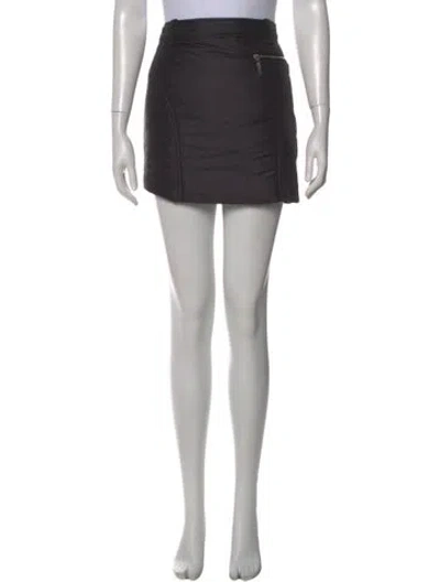 Pre-owned Khaite Nylon Mini Skirt In Black