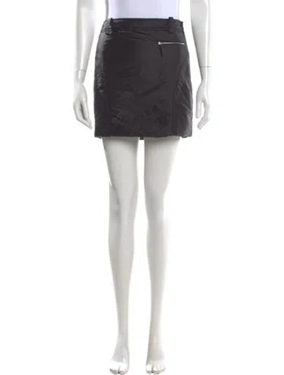Pre-owned Khaite Nylon Mini Skirt In Black
