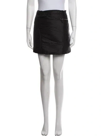 Pre-owned Khaite Nylon Mini Skirt In Black