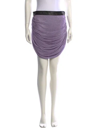 Pre-owned Khaite Nylon Mini Skirt In Purple