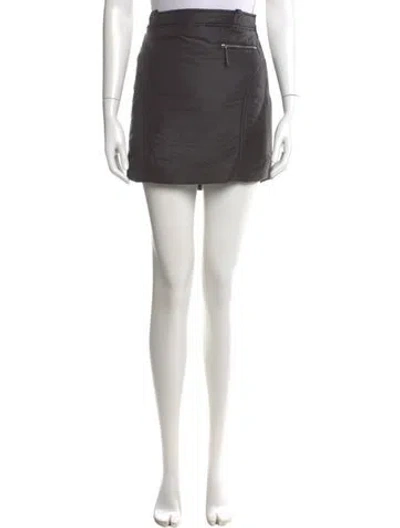 Pre-owned Khaite Nylon Mini Skirt W/ Tags In Black
