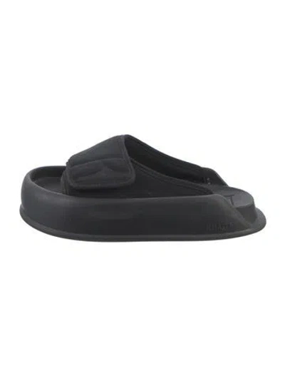 Pre-owned Khaite Nylon Slides In Black
