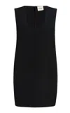 Khaite Nyona Double-face Crepe Dress In Black