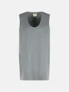 Khaite 'nyona' Grey Wool Dress