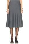 Khaite Odil Wool Skirt In Sterling