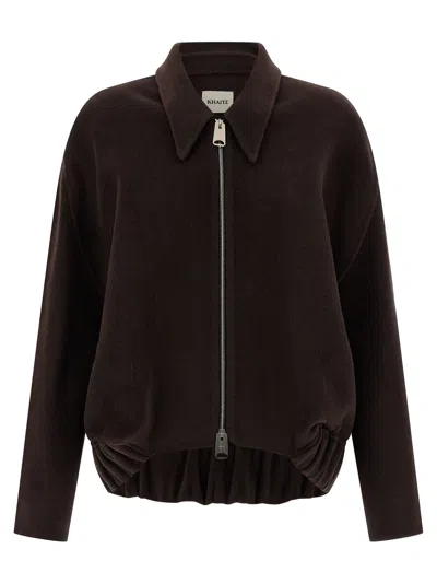 Khaite Odin Bomber Jacket In Black