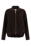 Khaite Odin Bomber Jacket In Brown