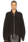 Khaite Chocolate Wool Oversize Odin Jacket In Brown