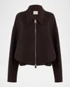 Khaite Odin Oversized Double-face Wool Jacket In Brown