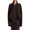 Khaite Chocolate Wool Oversize Odin Jacket In Brown