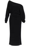 Khaite Maxi Abito Off Shoulder Asimmetrico In Black (black)