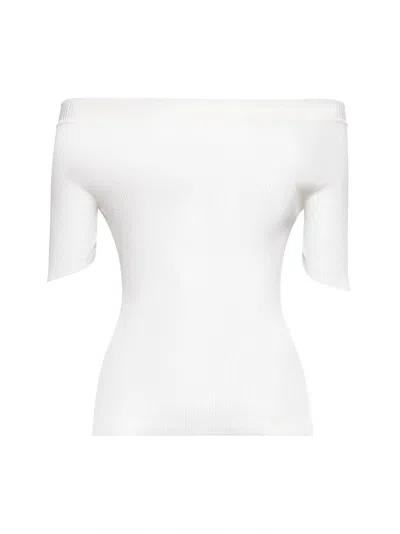 Khaite White Knit  Nadine Top
