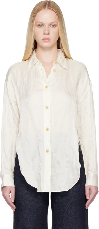 Khaite Goya Long-sleeved Shirt In Gray