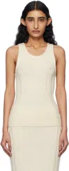 Khaite Off-white Lena Tank Top In 103 Cream