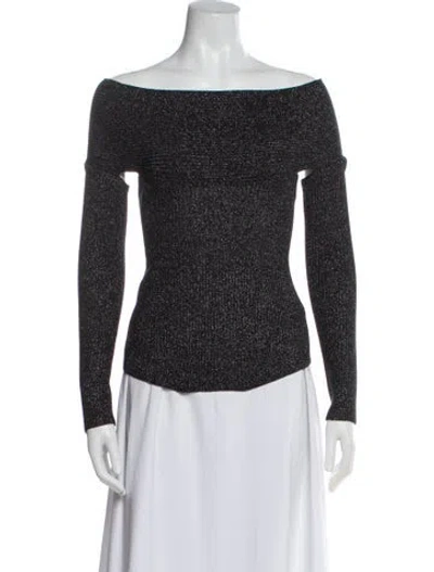 Pre-owned Khaite Off-the-shoulder Sweater In Gray