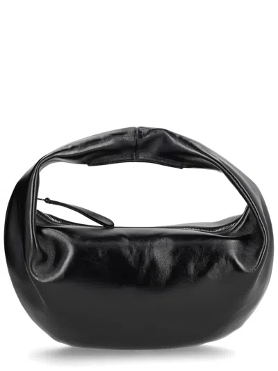 Khaite Black Crescent Calf Leather Shoulder Bag